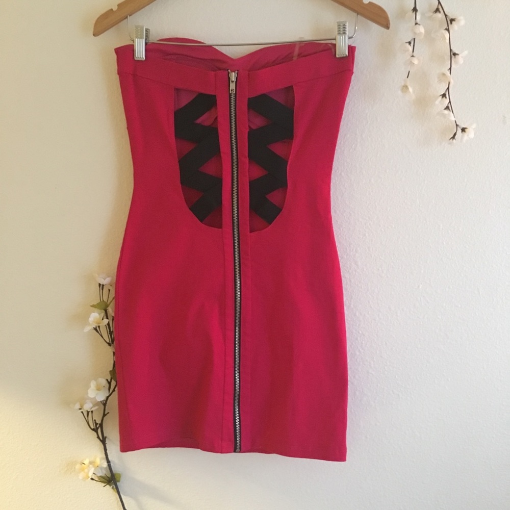 Strapless bodycon dress